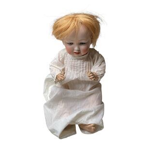 Louis Wolf & Co. Antique 152 Bisque Head Doll with Composition Body 18"